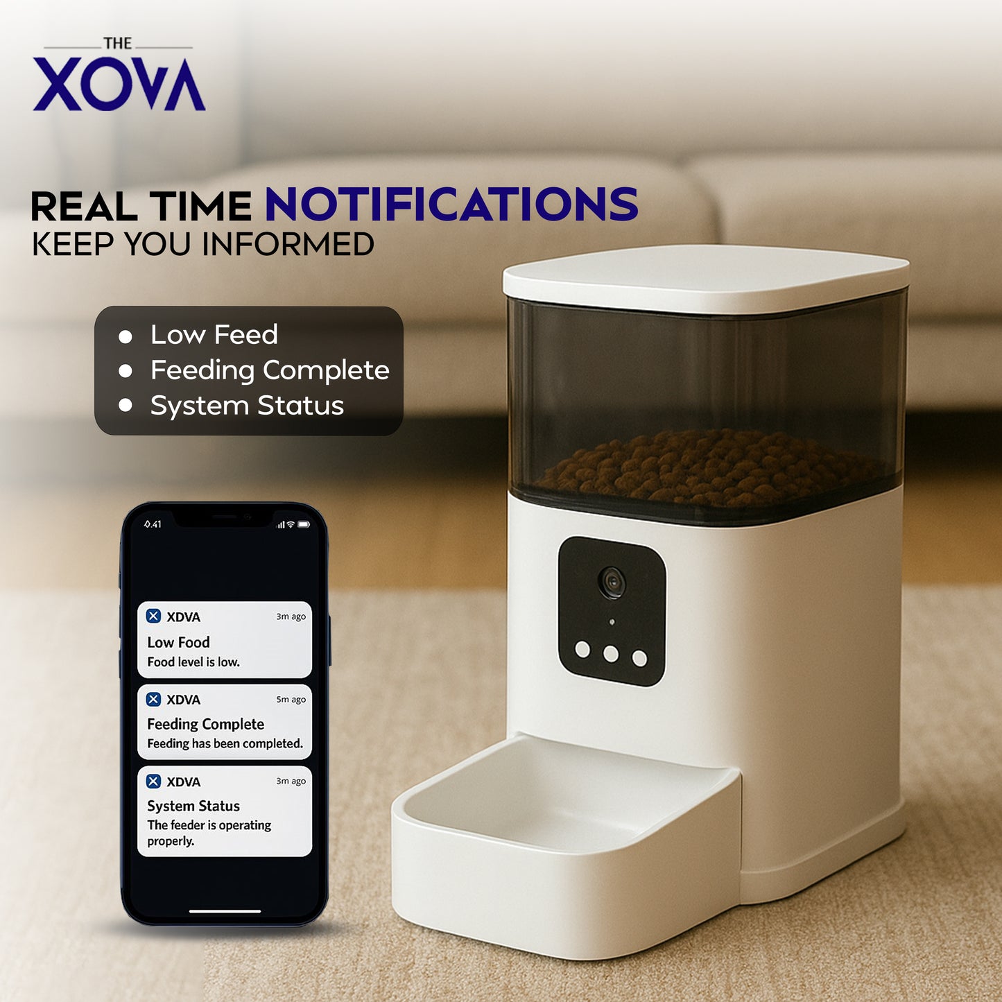 Xova Pet Aura – Automatic Pet Feeder APP Control